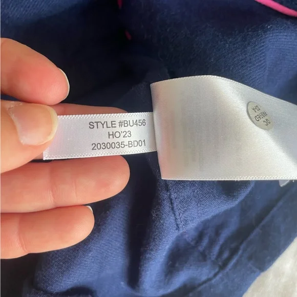 J. Crew Flannel Pajama Set Pink and Navy - Picture 13 of 15